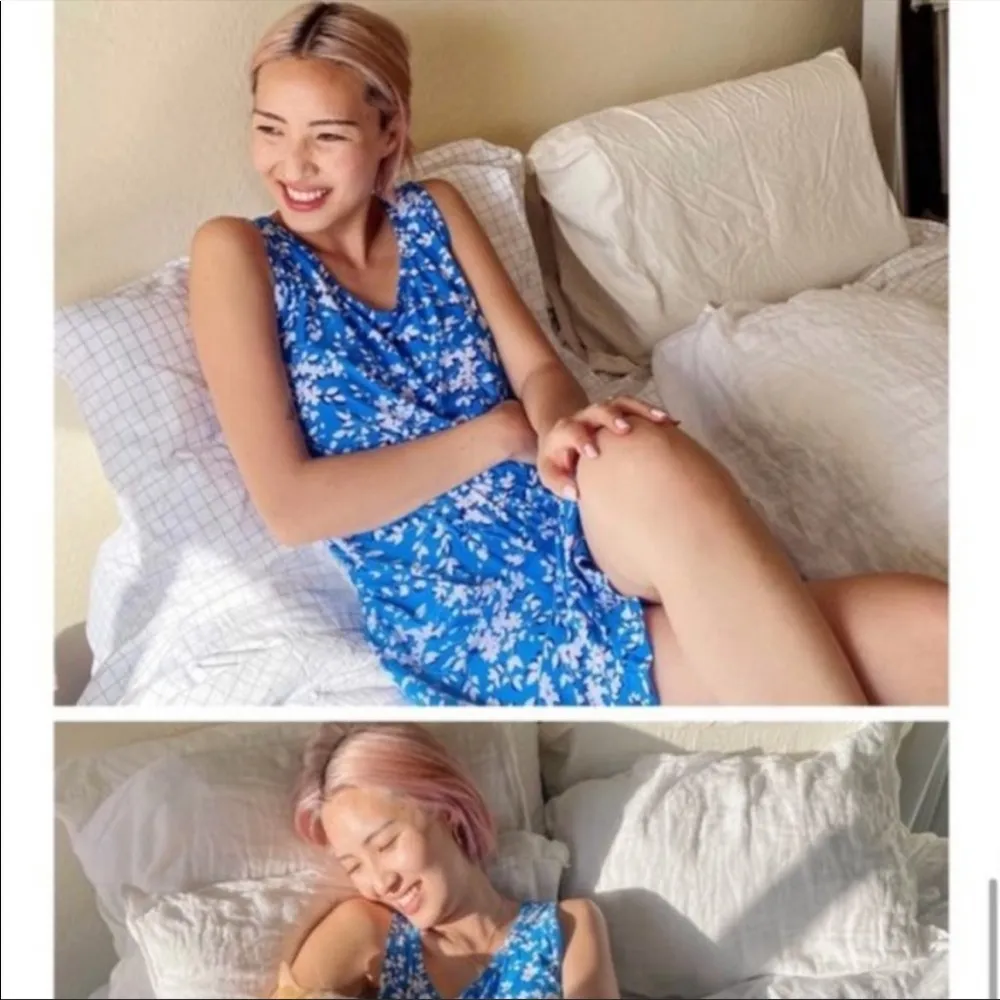 Draper James  Ruffle Nightie in Blue Shadow Floral - Image 7