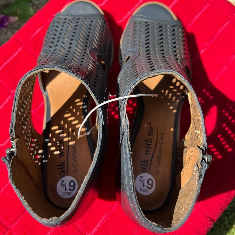 Coldwater Creek Hayden Leather Sandals by Walk With Me Blue Womens Size 6.5 NWOB - Image 7