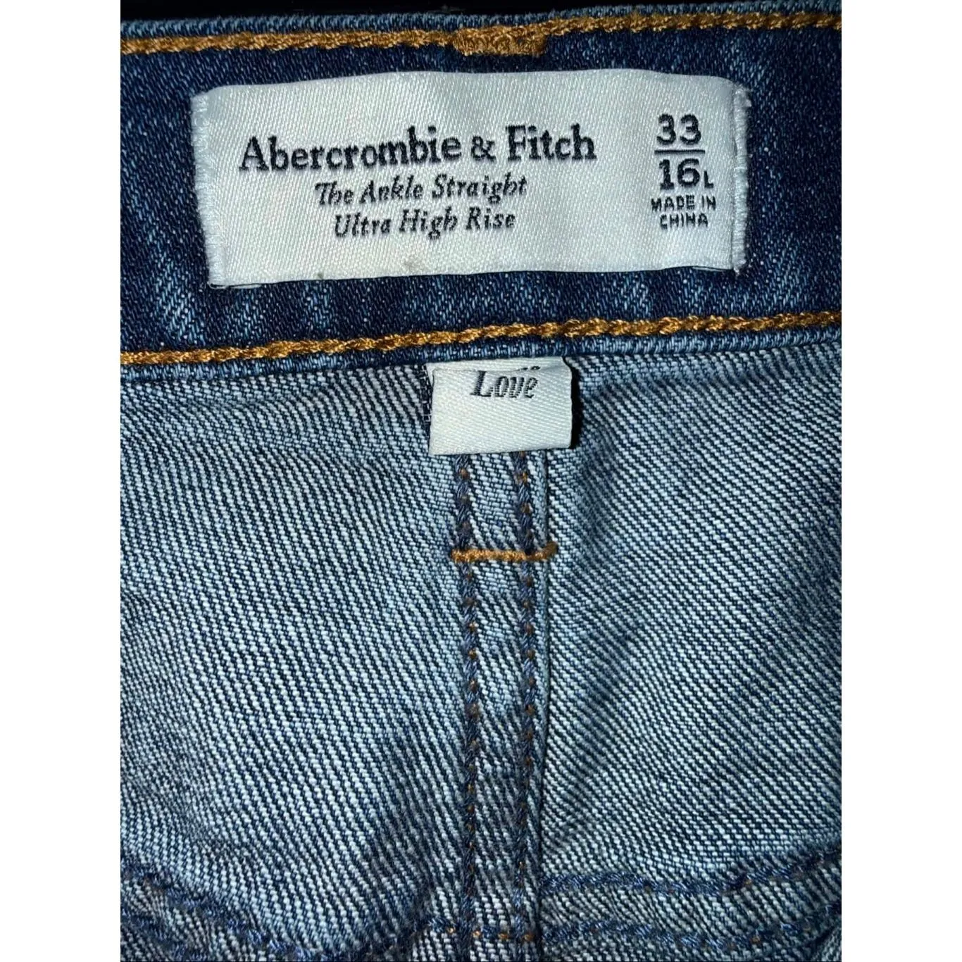 Abercrombie and fitch ankle straight ultra high rise straight curve love medium - Image 4