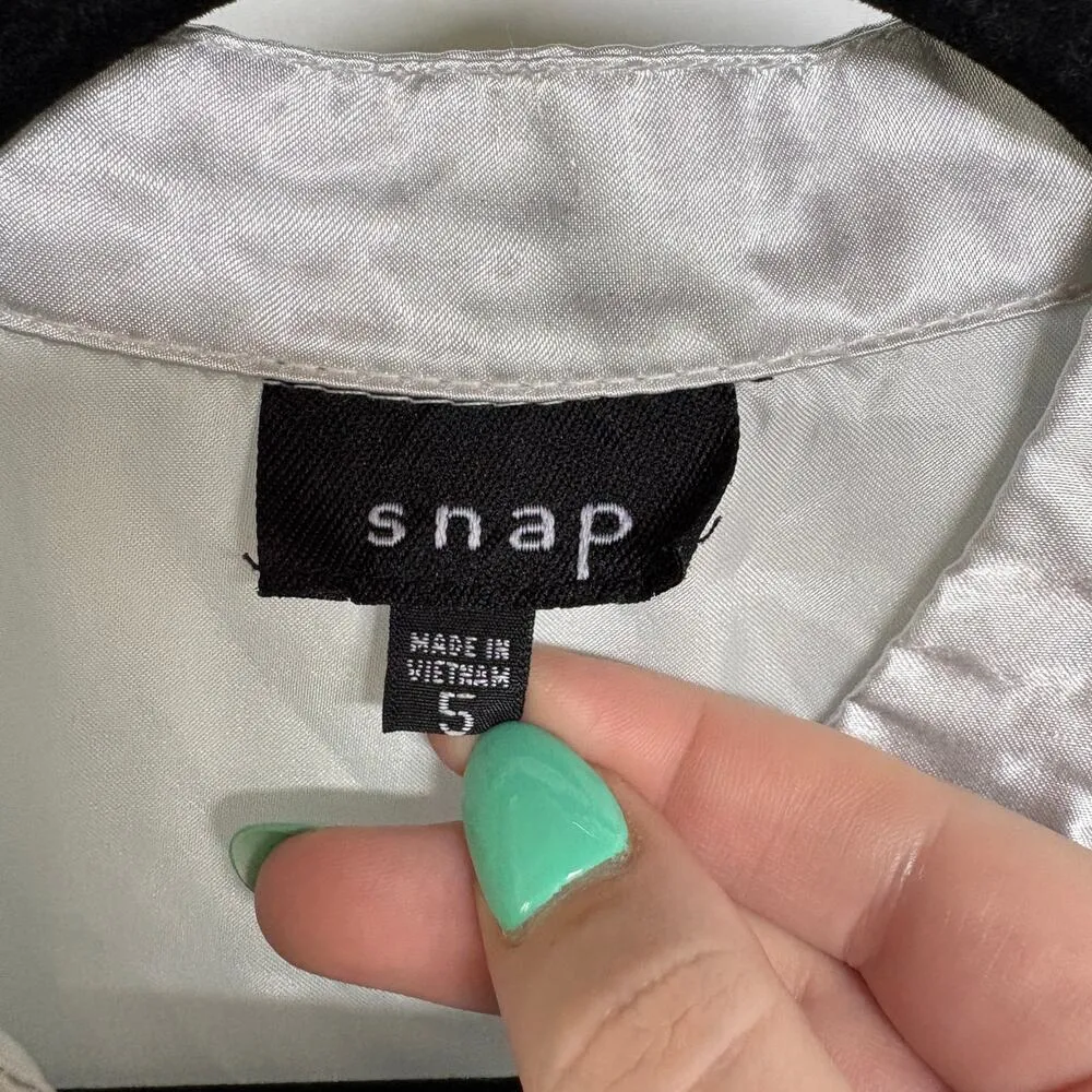 Y2K Office Siren Ruffle Silver Black Career Pencil Dress Gossip Girl Size 5 - Image 7