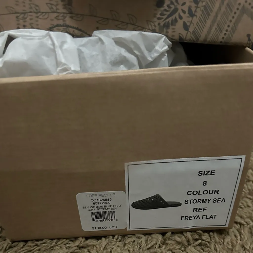 Free People Freya Flats Stormy Sea NIB SOLD OUT ONLINE - Image 4