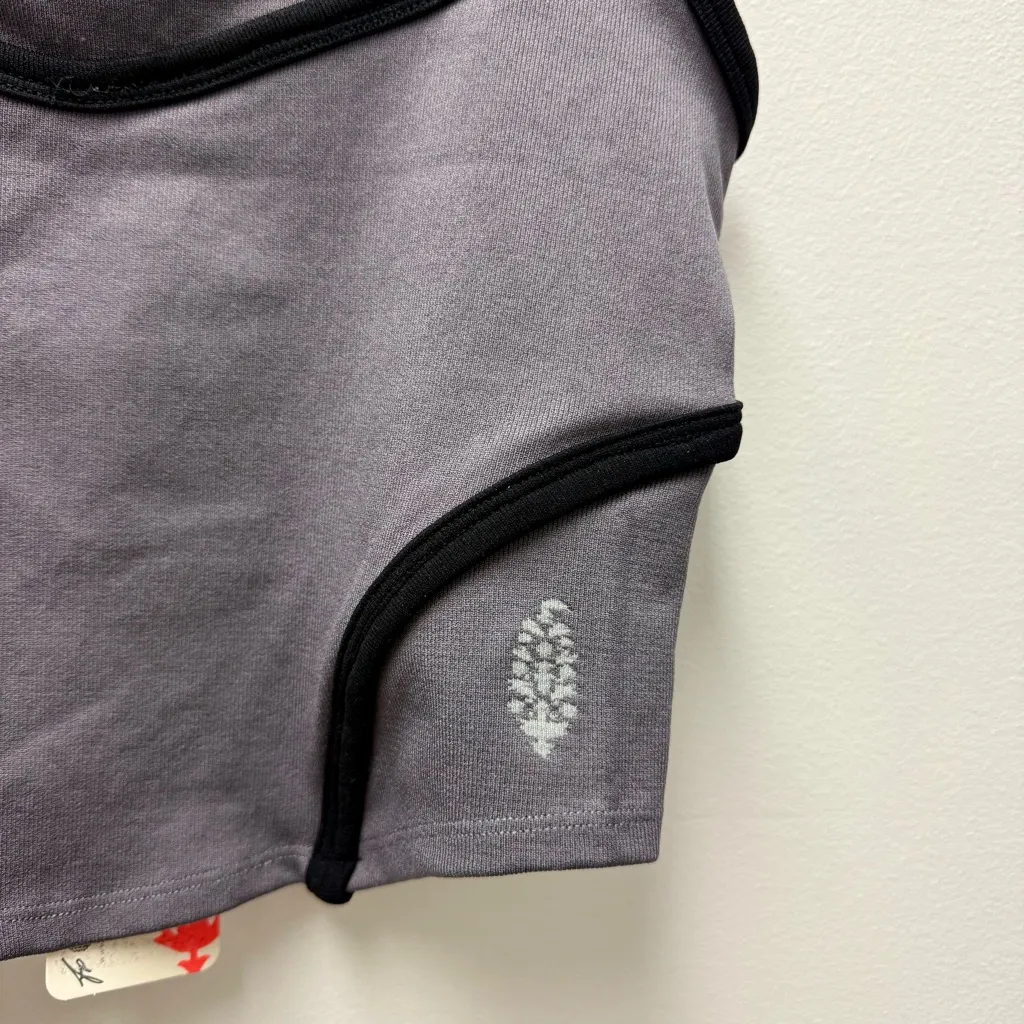 NWT Free People FP Movement Cross Bar Cami, Grey & Black | Size Medium Gray - Image 5