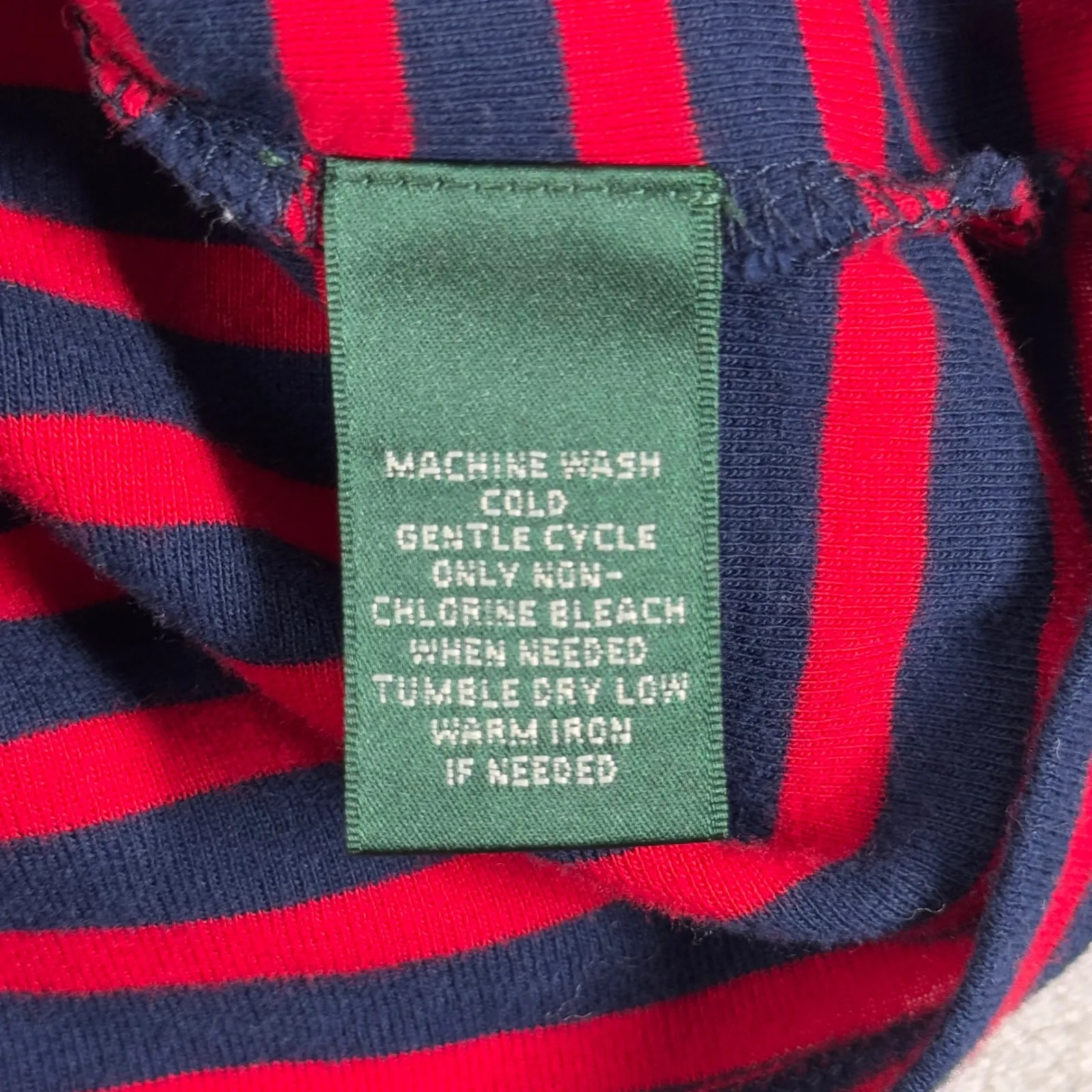 Lauren Ralph Lauren Shirt Striped‎ Nautical Button Detail Red White Blue Medium - Image 6