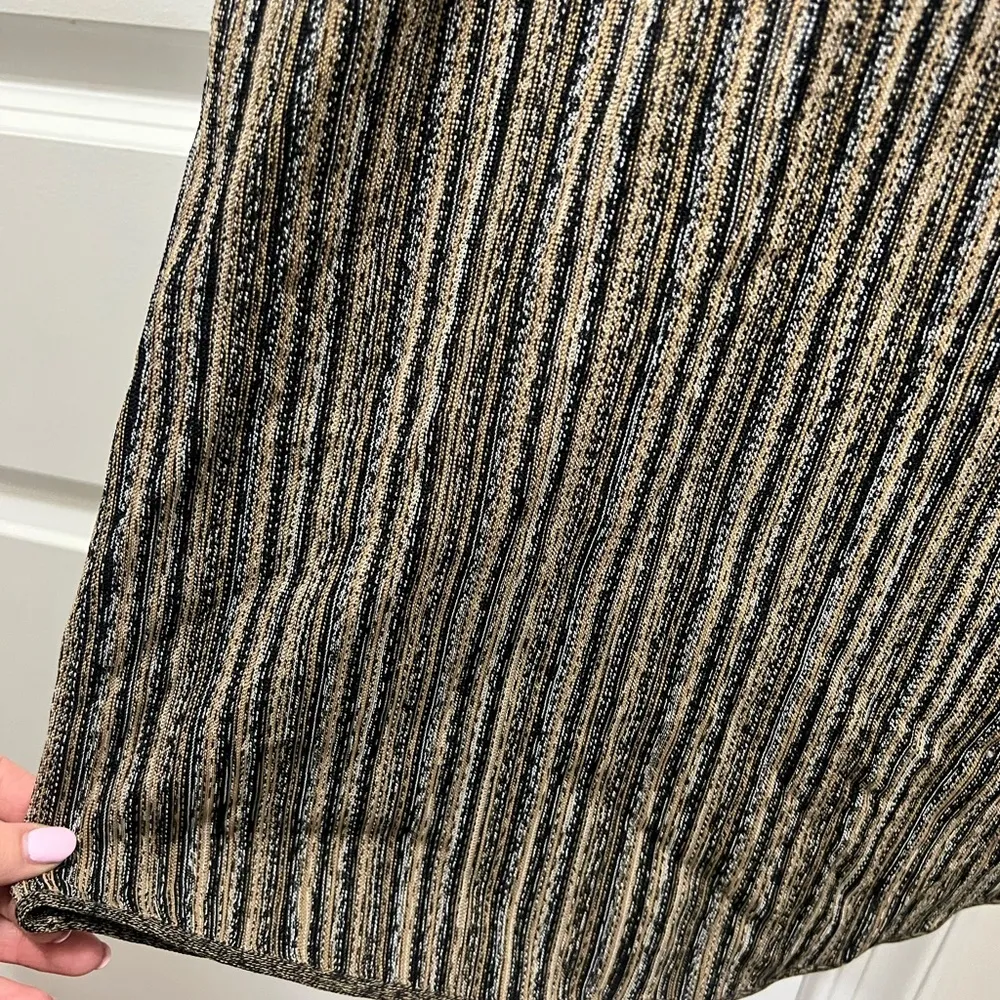 Theory Striped Stretch Knit Glossed Ottoman Dress Size P - Image 4