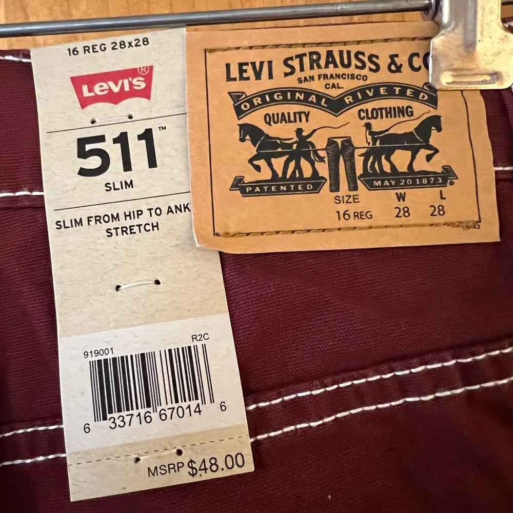 Levis 511 Jeans SLIM Juniors/Womens Size 16 Regular 28x28 Colorful Stretch NWT - Image 10