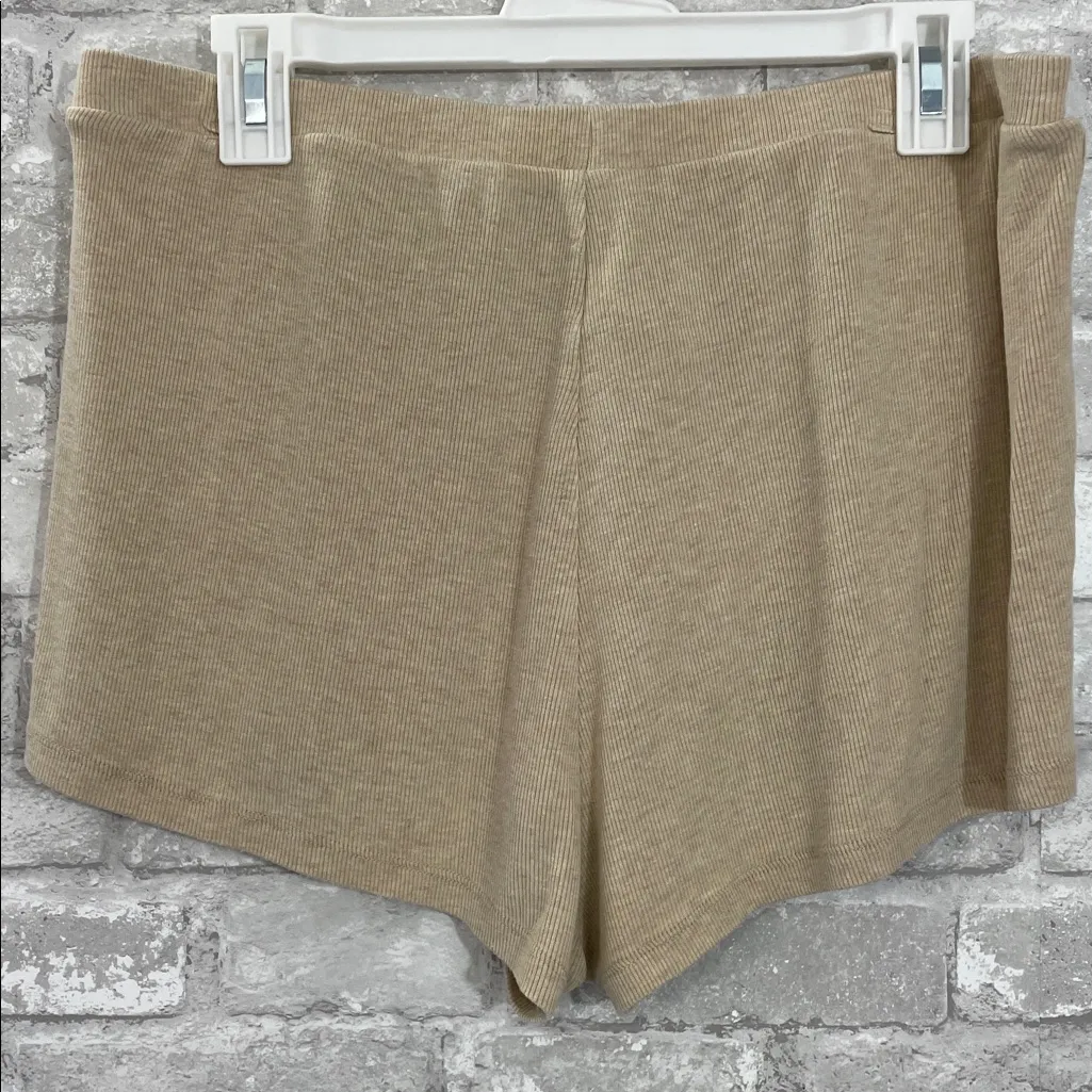 J. Crew Beige Ribbed PJ Shorts - Image 2