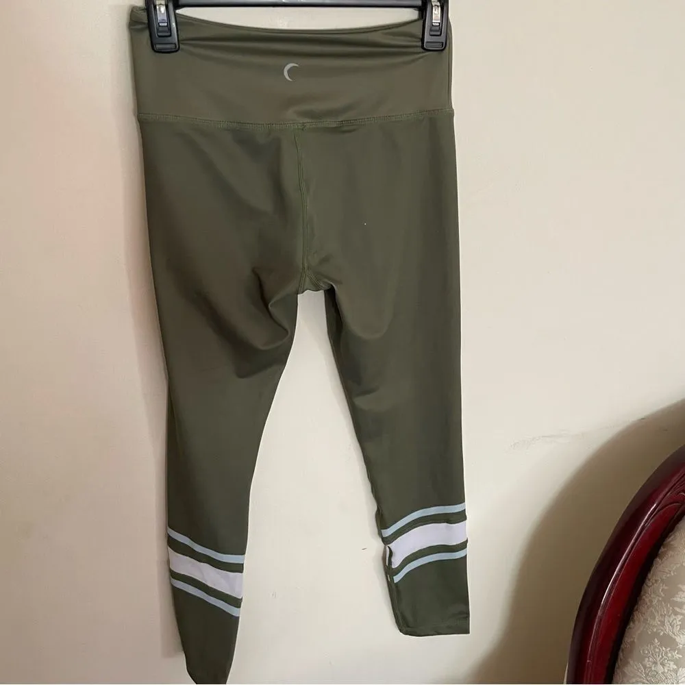 ZYIA Active Army Green Mesh Light N Tight High Rise Leggings Size Small - Image 5