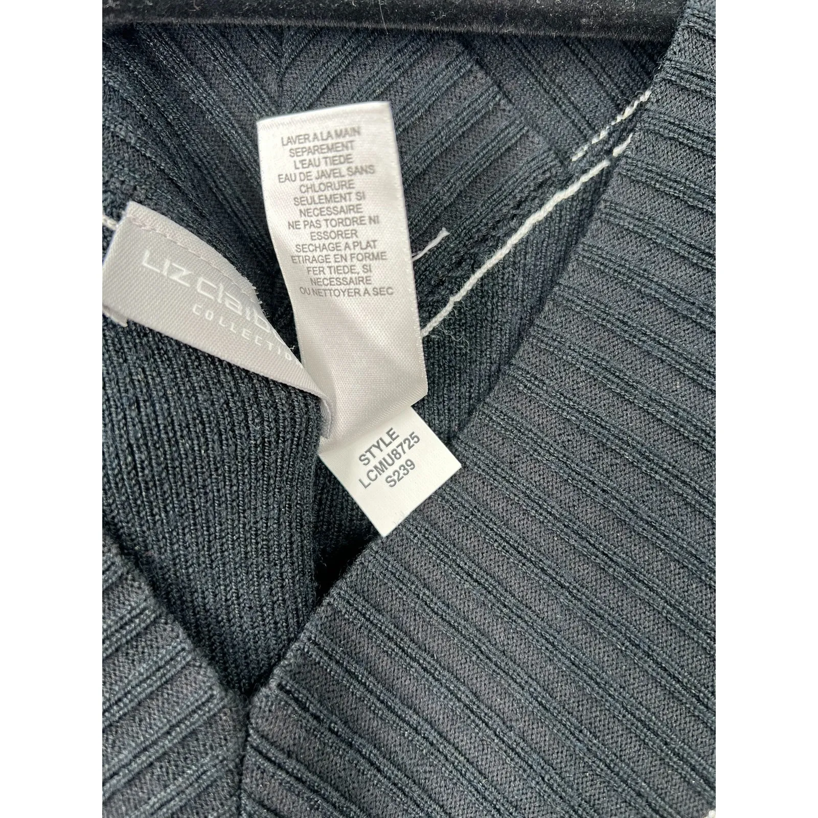 VINTAGE 90'S L Knit Sweater Top Tank Sleeveless Vest Preppy V-neck Liz Claiborne - Image 5