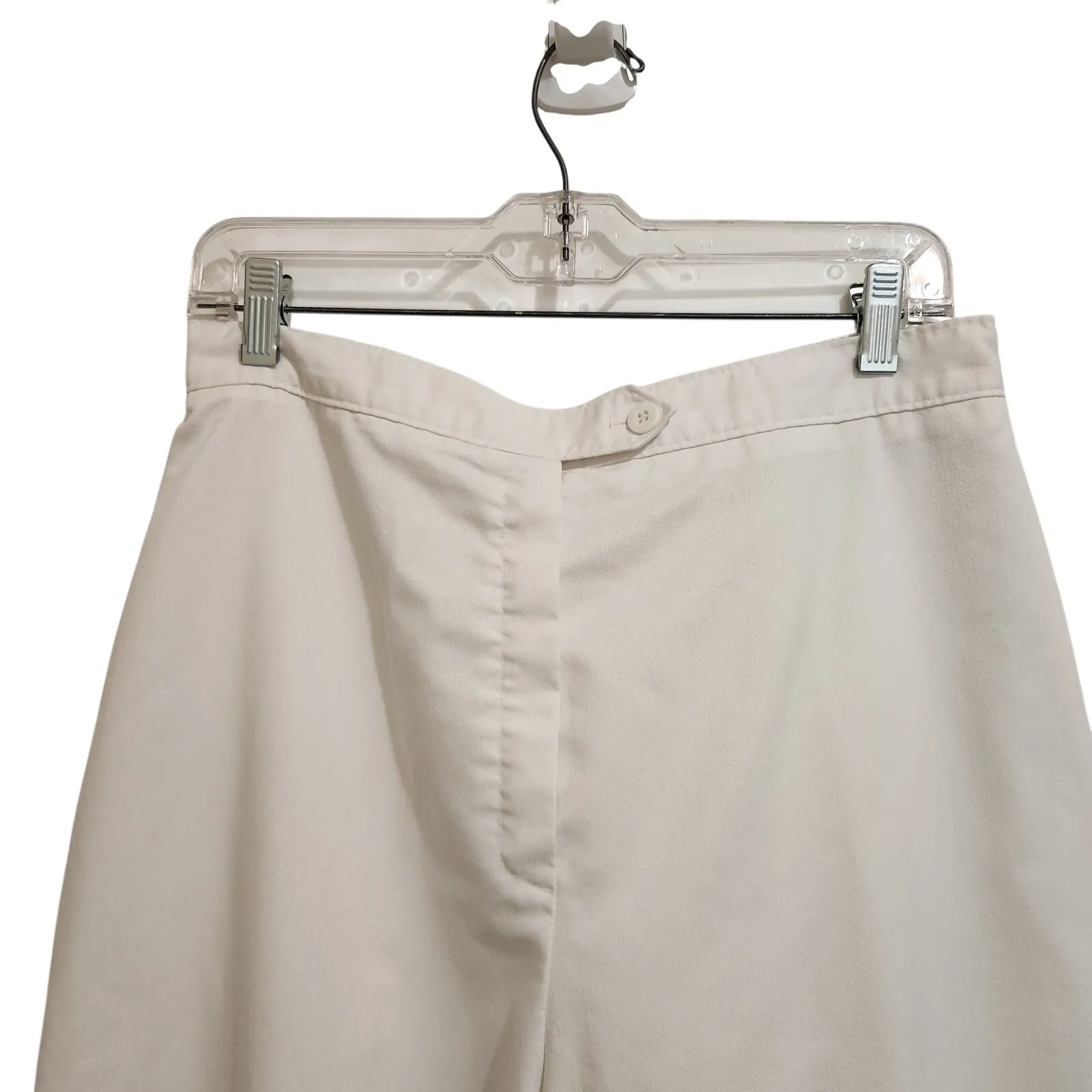 Vintage Tailored Elastic Waist Work High Rise White Trouser Dress Pants Size 16 - Image 3