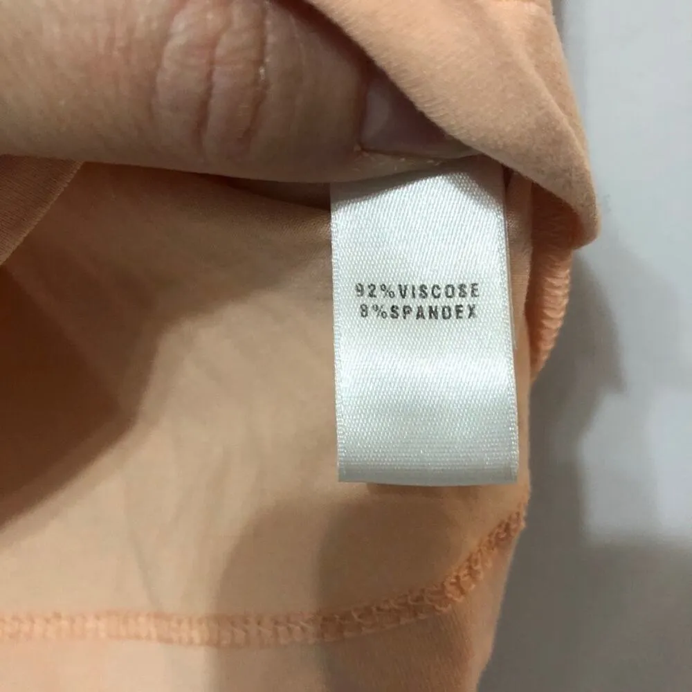 St John Peach 3/4 Sleeve Blouse V Neck Shirt Womens M Lightweight Casual Top - Image 5