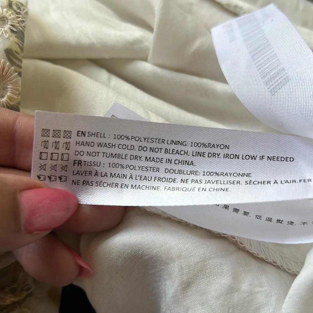 EN SAISON Opposites Mini Floral Dress Yellow Size L - Image 11