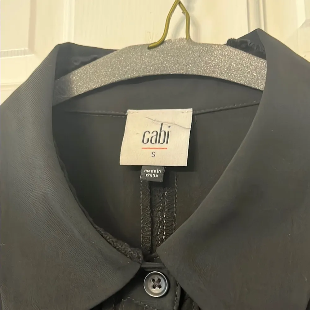 CAbi Black Sleeveless Button Down Shirt - Image 2