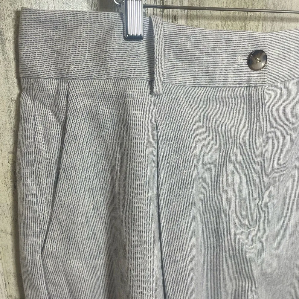 Alex Marie Linen Blend Shorts Striped Reina Stretch Pleated Size 14 NWT‎ Preppy - Image 7