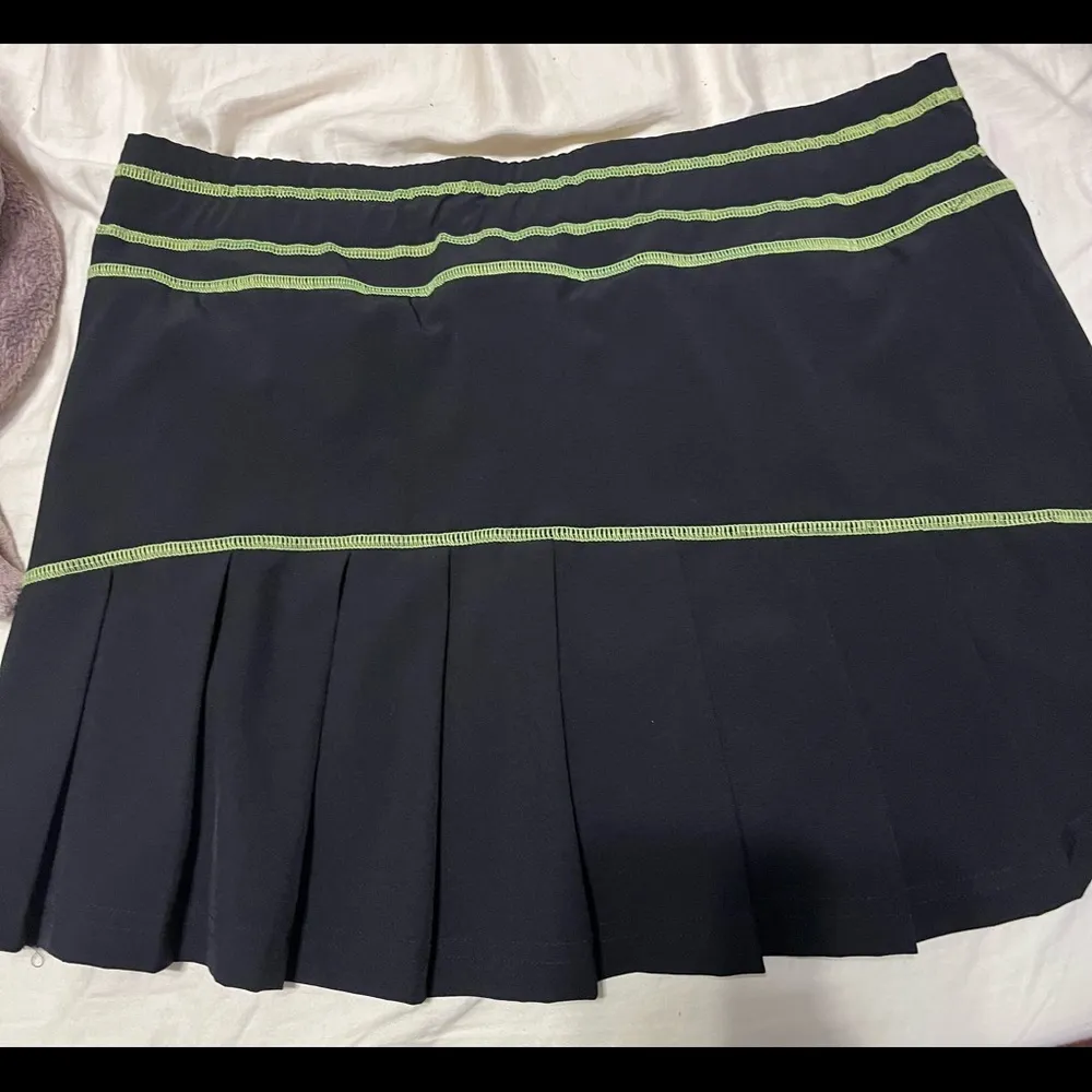 Fila Sport Tennis Skirt black yellow Pull On size medium - Image 3