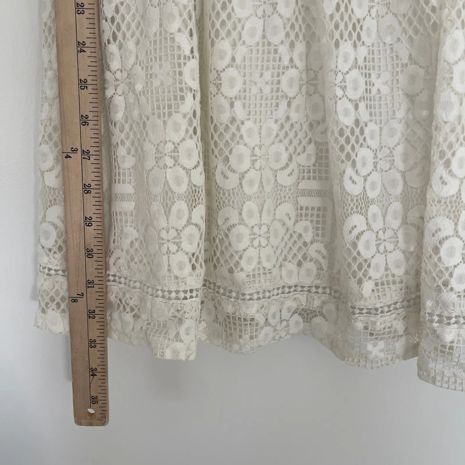 City Triangles Ivory Lace V-neck Skater‎ Dress Juniors Size 11 - Image 9