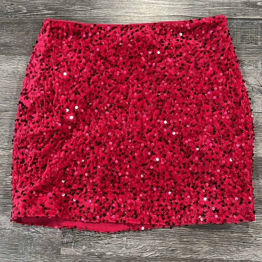 Anthropologie NWT Endless Rose Sequin Mini Skirt - medium - Image 5
