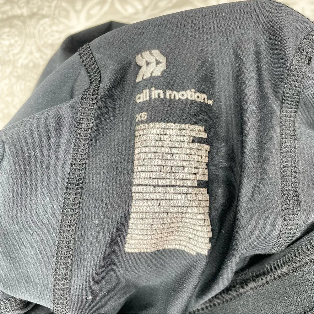 All In Motion Train Knit Black Racerback Tennis Dress Bike Shorts Extra Small - Image 11