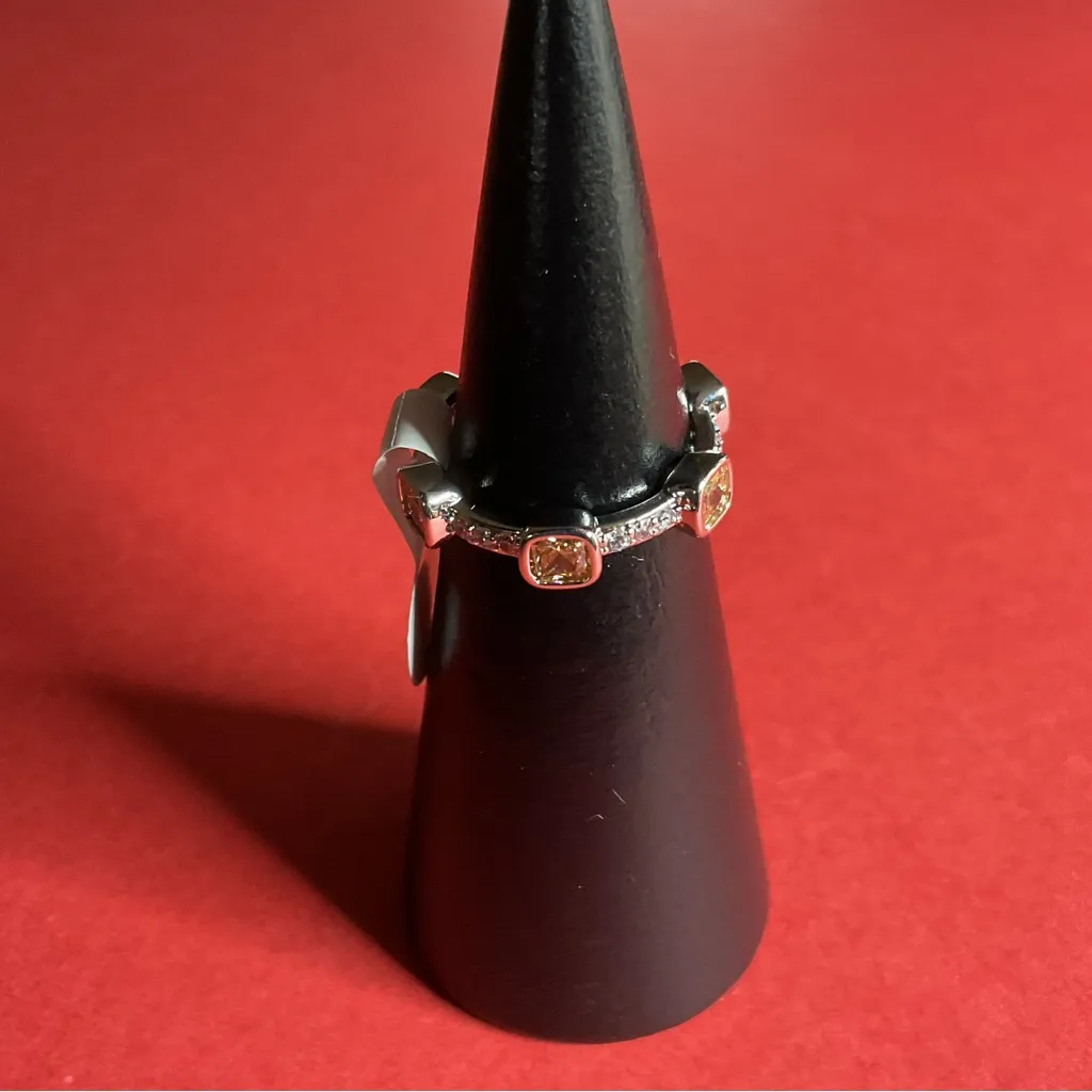 Bomb Party RG18500 “That’s So Me” Cubic Zirconia on Rhodium Size 7 Ring NWT Silver - Image 2