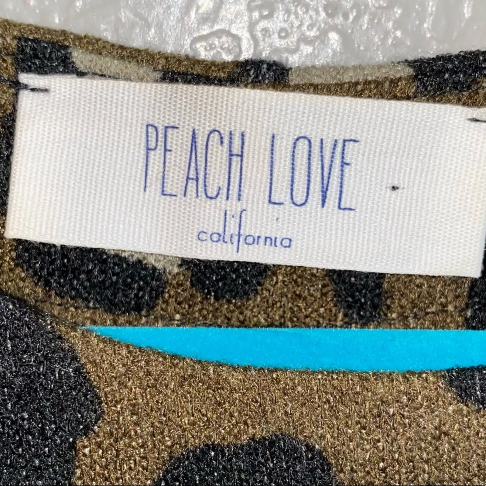 Peach Love Leopard Print Sweater Dress Small Cozy Knit Long Sleeve - Image 5