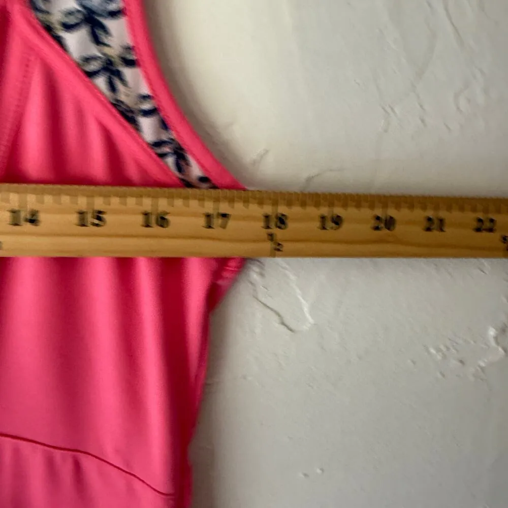 EP New York Sleeveless Golf Dress Pink Medium Zip Neck Stretch Activewear Medium - Image 7