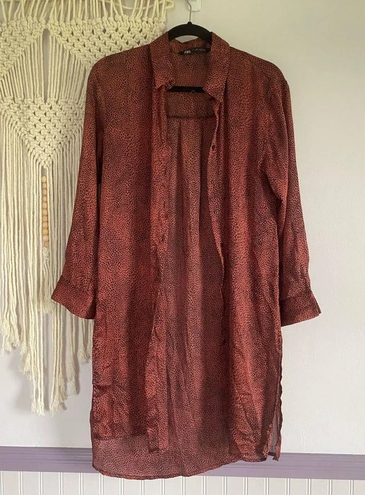 button up tunic - animal print - Image 2