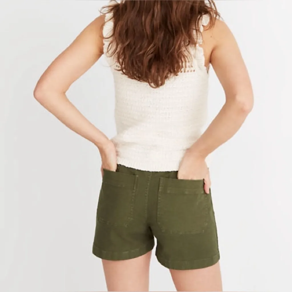 Madewell Forest Green Women's Cargo Shorts - Image 4