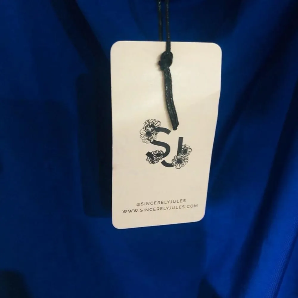 Brand New Women's Sincerely Jules Blue Slip Dress Size Large Casual Fitted Dress - Image 6