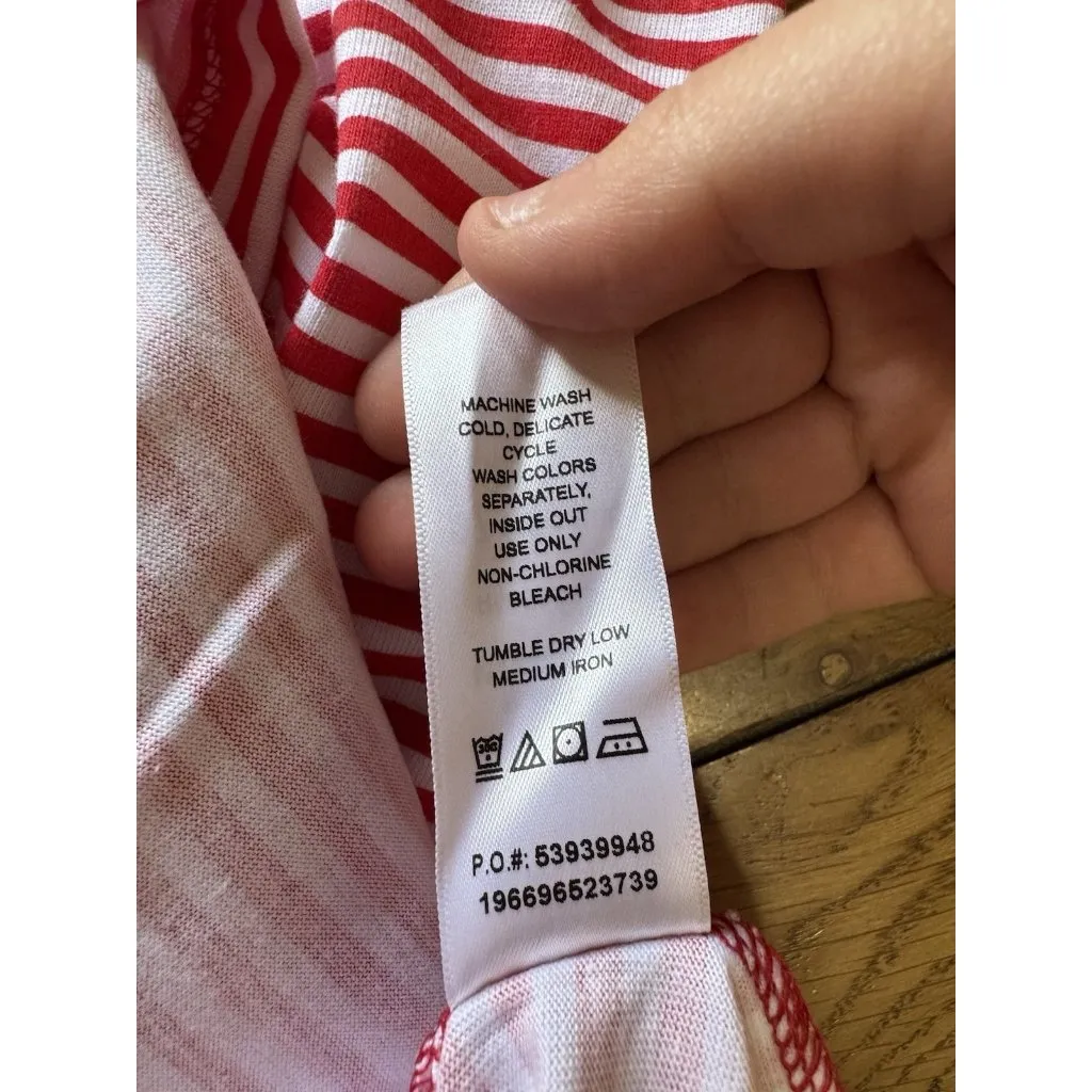 Woman Within Shirt Size 4X ‎ Scoop Neck-Embroidered 34/36 Striped Career Beach - Image 7