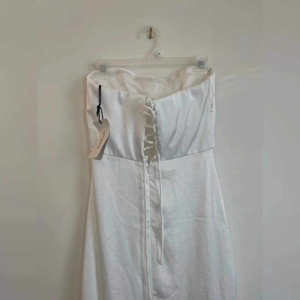 ba&sh Size M Ivory Satin Ben Strapless Dress Bridal Bridesmaid Formal NWT - Image 8
