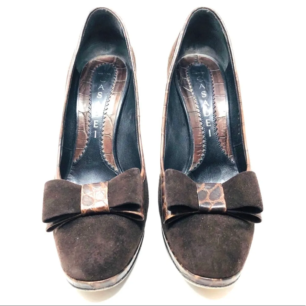 CASADEI brown suede heels - Image 4
