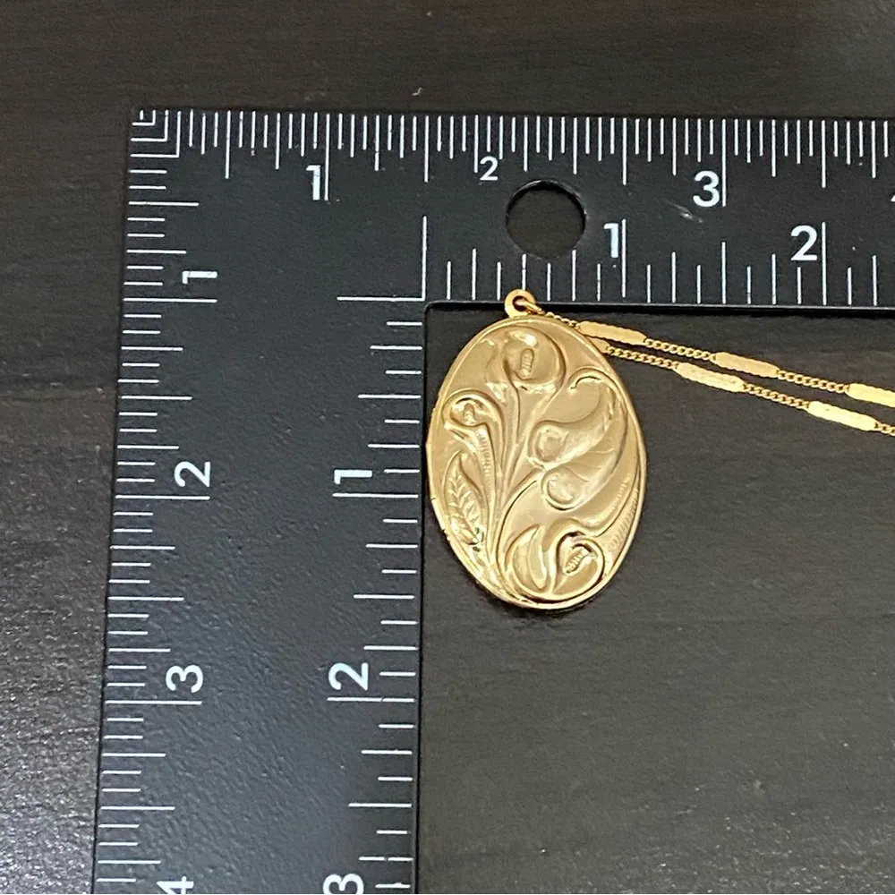 Vintage Lilian Vernon Art Noveau Lily Flower Gold - Image 9