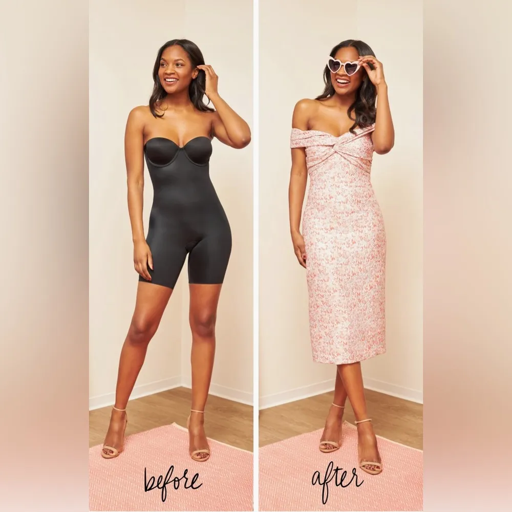 SPANX Suit Your Fancy Strapless Cupped Mid-Thigh Bodysuit, Brand New Medium,$148 - Image 8