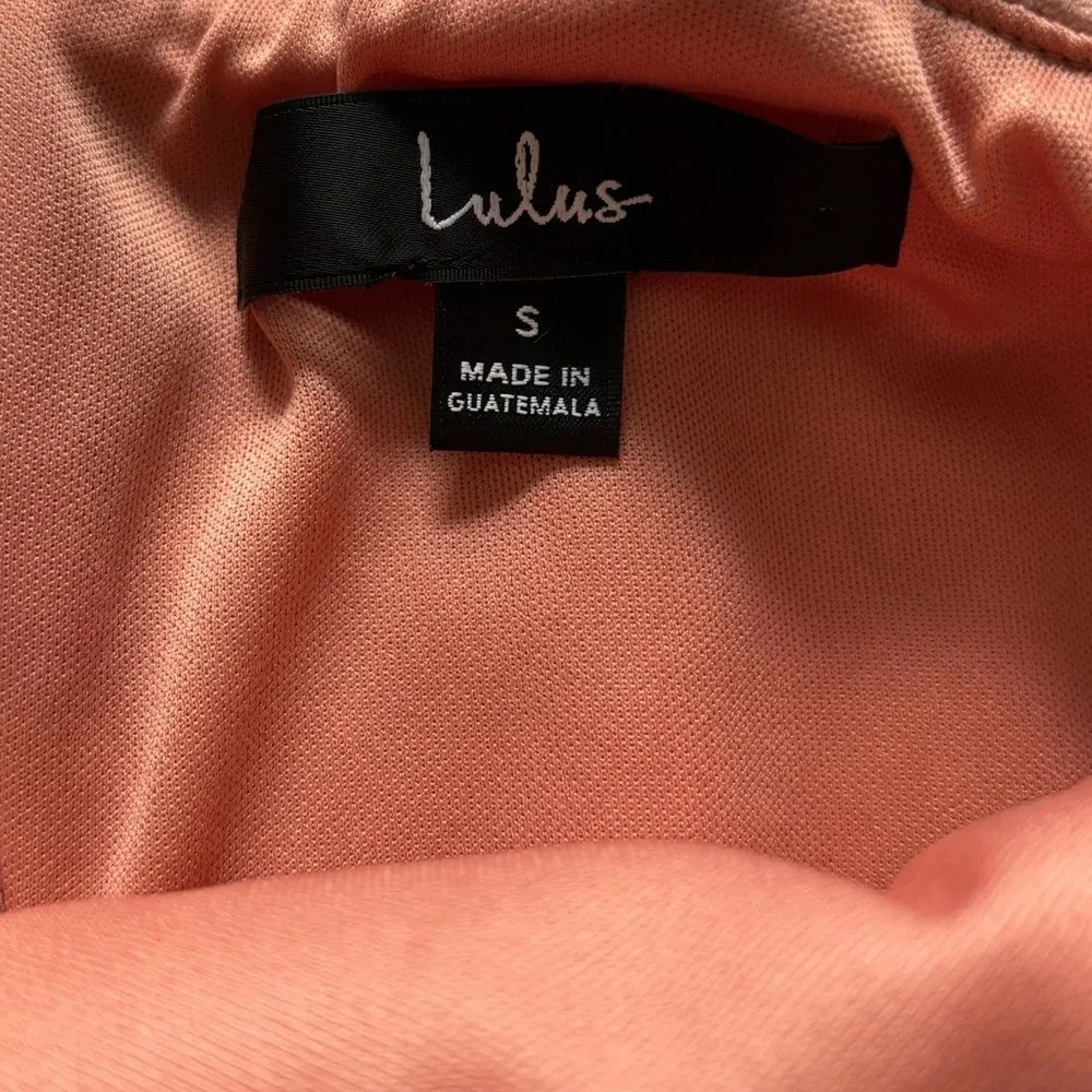 Lulus Pink Mini Cocktail Party Dress Spaghetti Straps Ruched Waist Wedding Event - Image 6