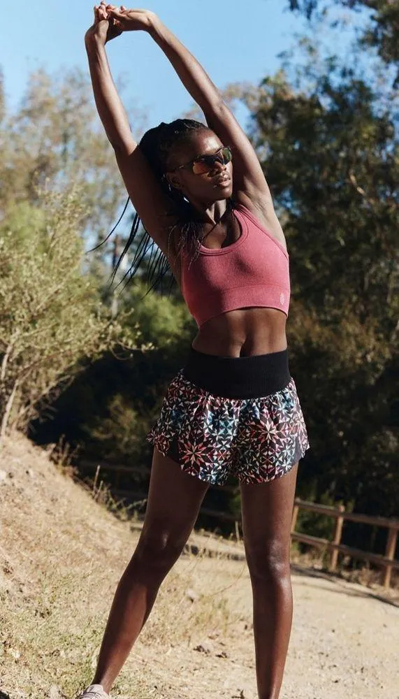 Free People FP Movement Carpe Diem Printed Shorts NWT Black - Image 4