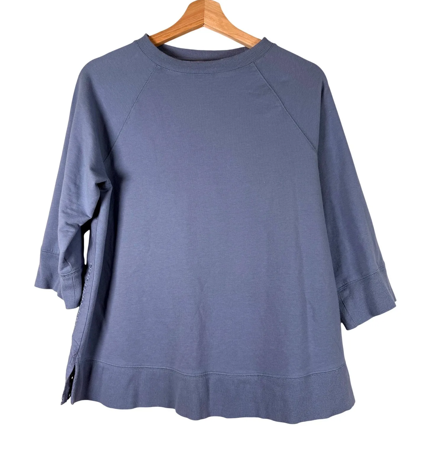 Matilda Jane Blue Embroidered Eyelet 3/4 Sleeve Casual Top Women's Size S - Image 1