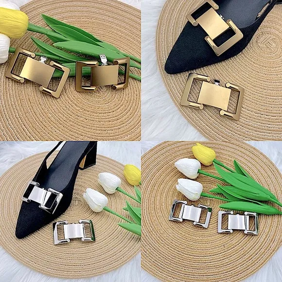 🎀 Metallic buckle for heels detachable shoe decoration lot of 2 - Image 2