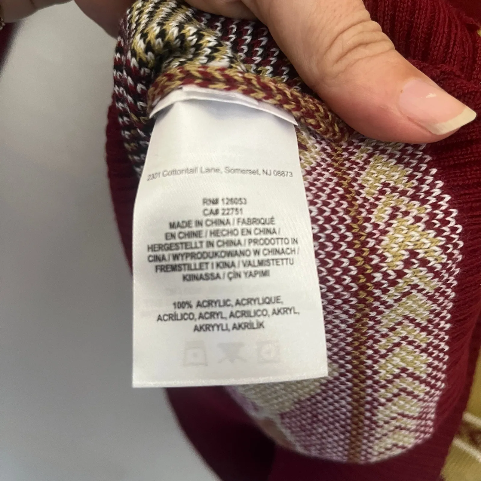 FSU Seminoles VNeck Womens Sweater XL Ugly Christmas Retro V - Image 8