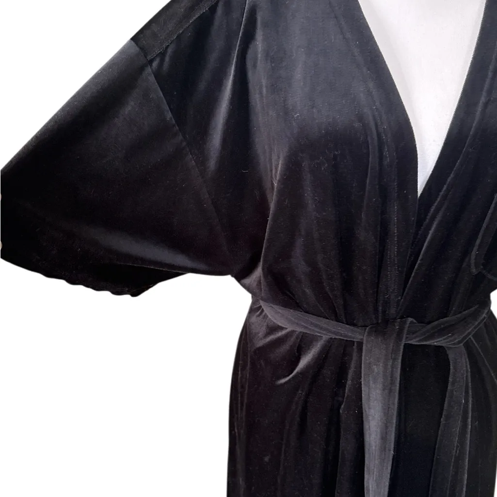 Harley-Davidson Black Velour Wrap Robe - Image 6