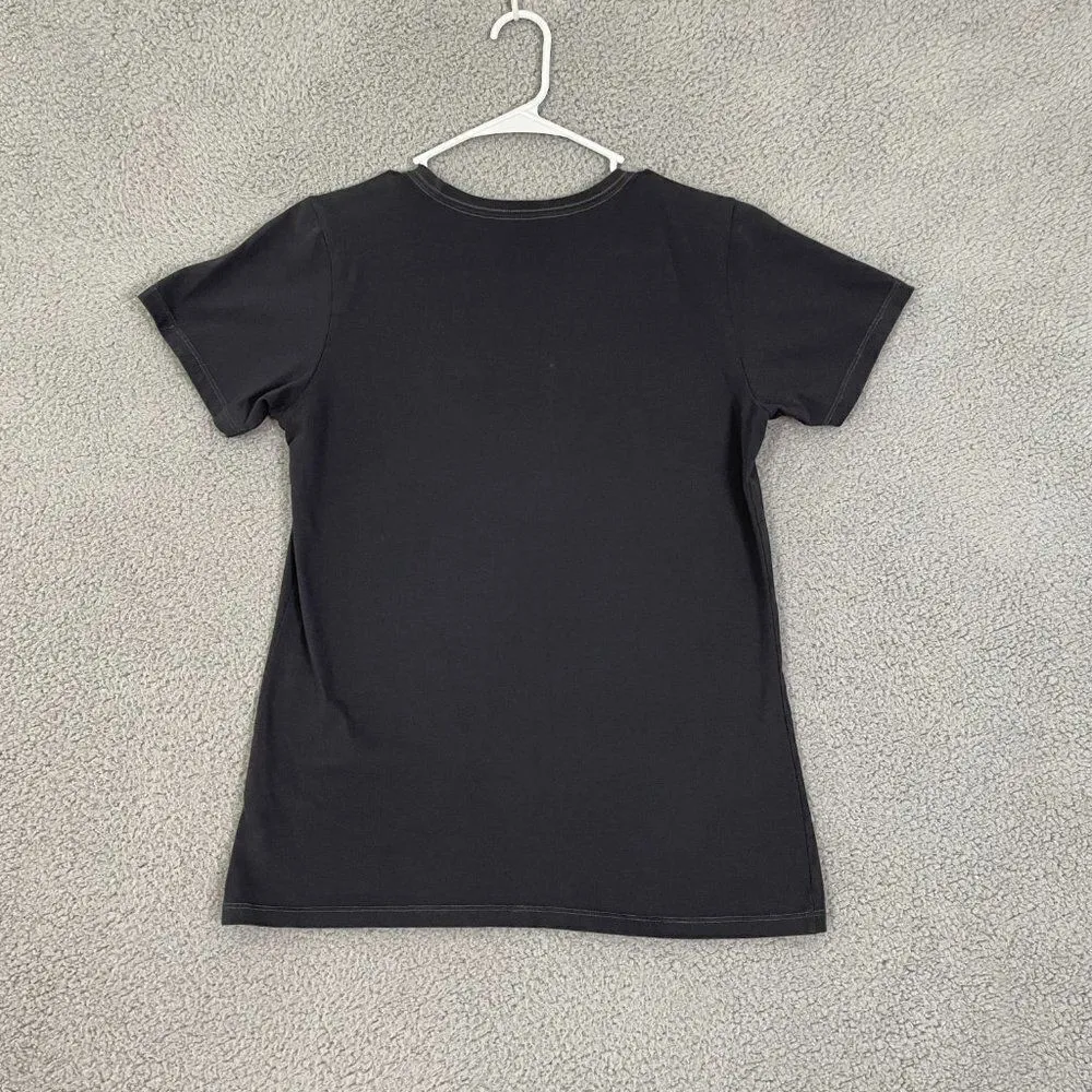 Life Is Good Crusher Tee Womens M Black Hug Me I'm Vaccinated Short Sleeve Shirt - Image 6