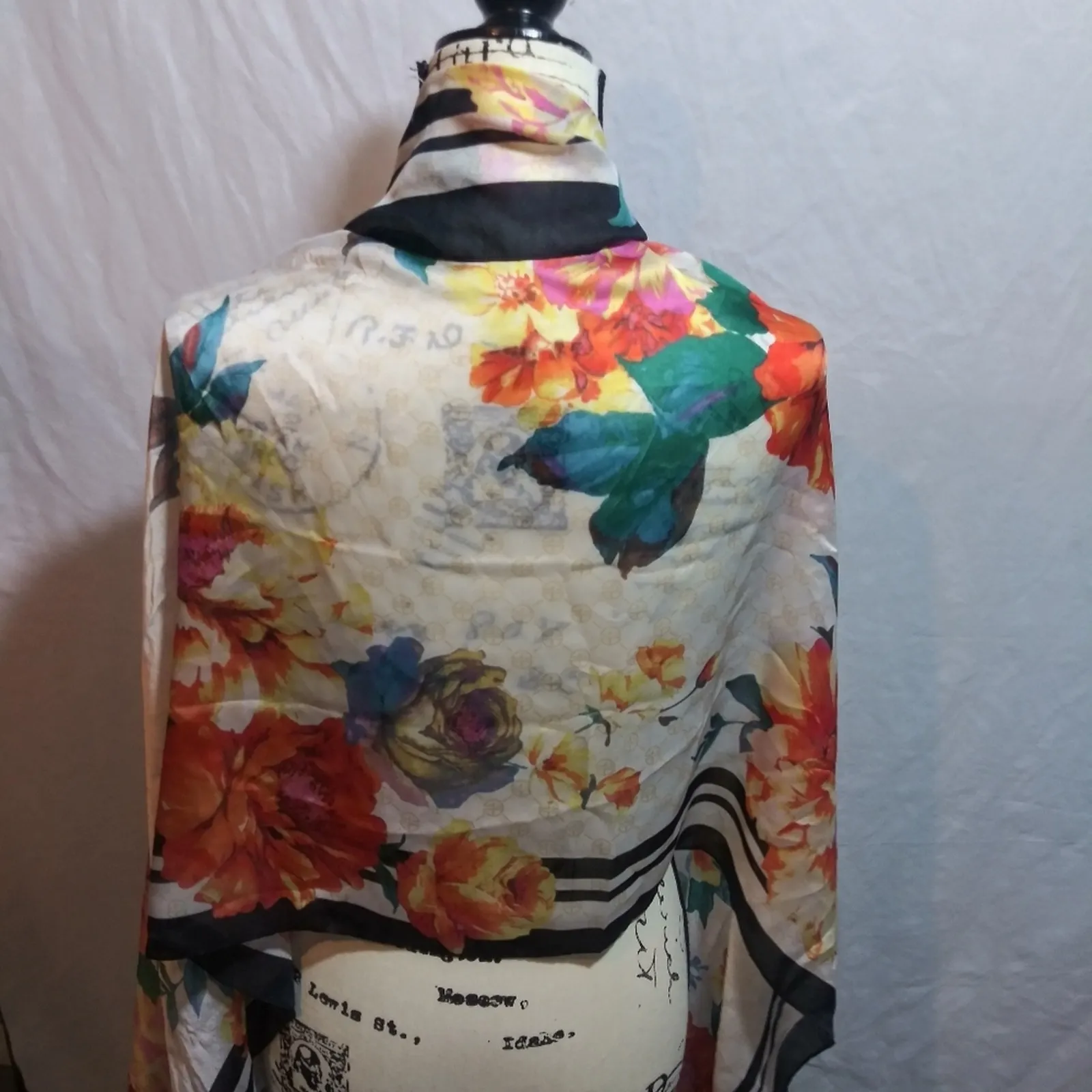 Giani Bernini GB Floral Logo Scarf Chic Slinky - Image 7