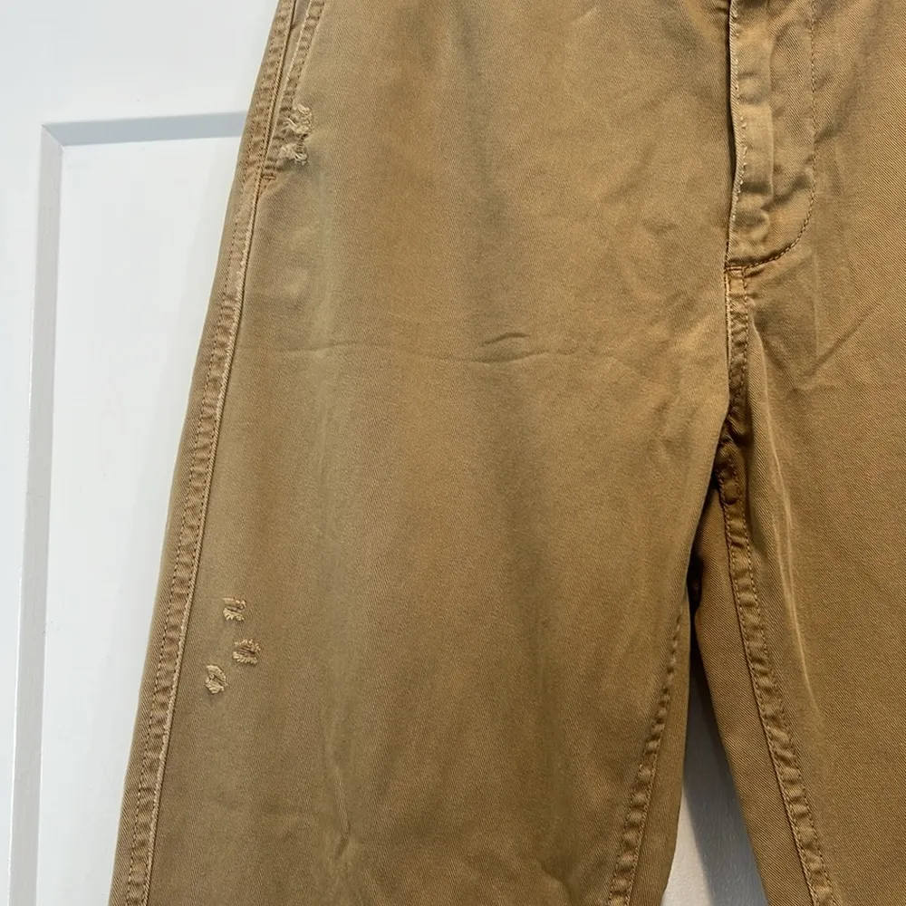 J. Crew Tan Chinos Classic Cotton Twill distressed pants size 0. - Image 3