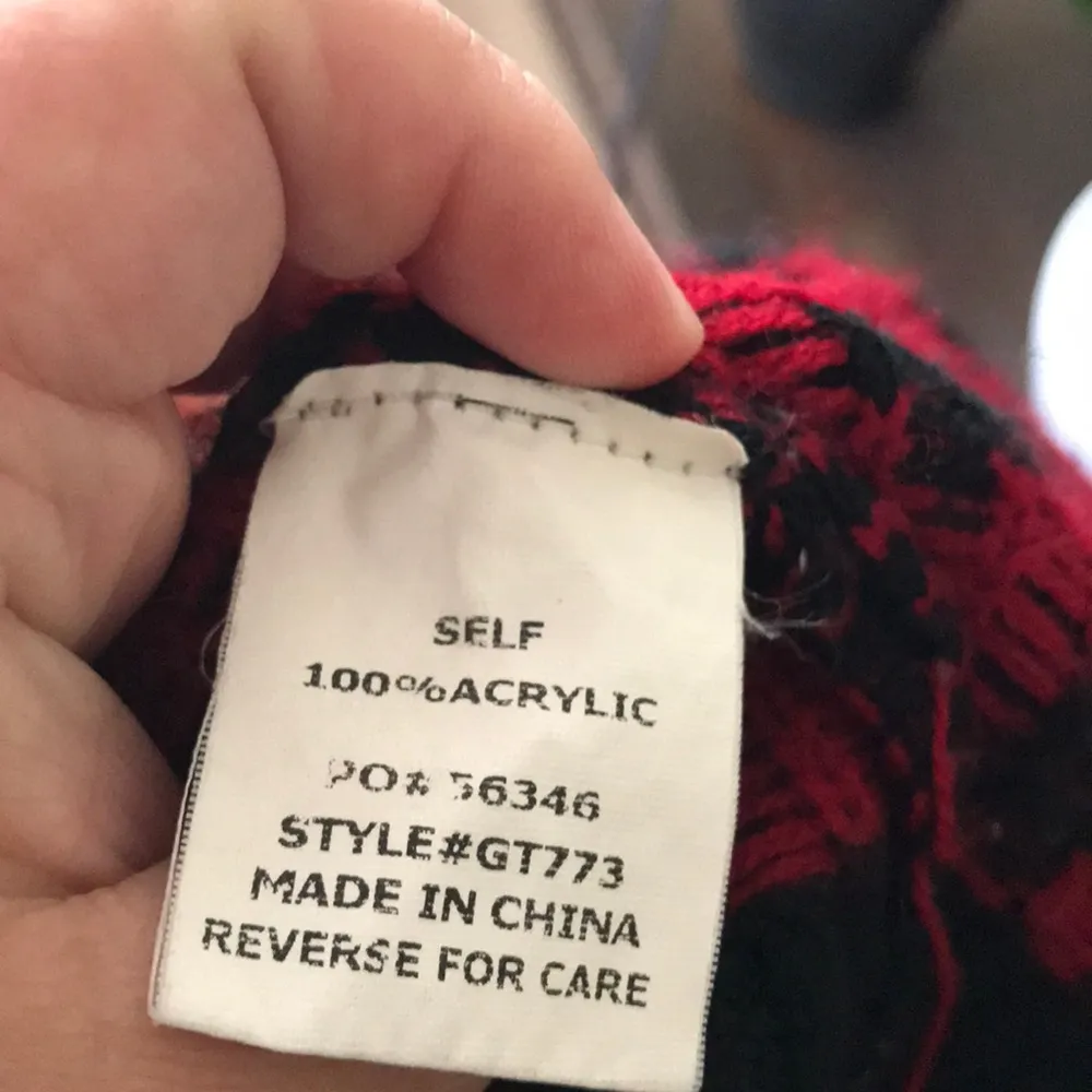 Timing harlequin red and black sweater L acrylic - Image 10