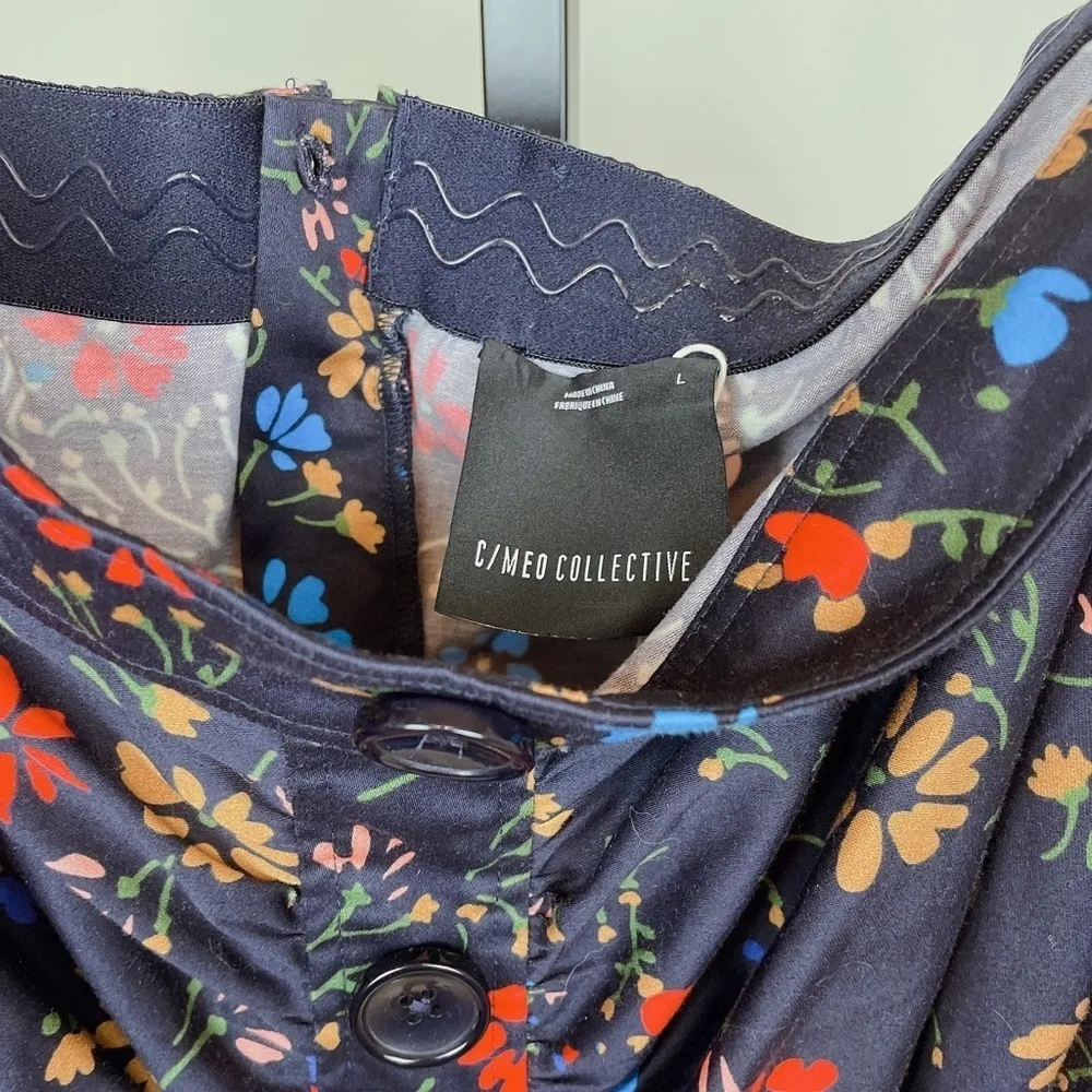 C/Meo Collective Accolade LS Dress Navy Floral - Image 6