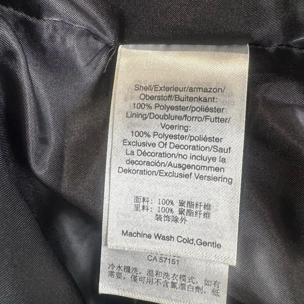 black organza sheen bomber jacket size large NWT - Image 9