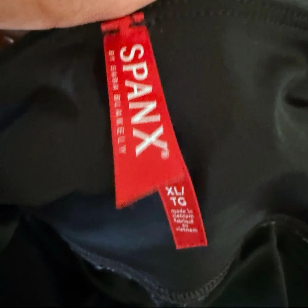 SPANX Ready To Wow Faux Leather Legging Black SZ XL 2437 - Image 7