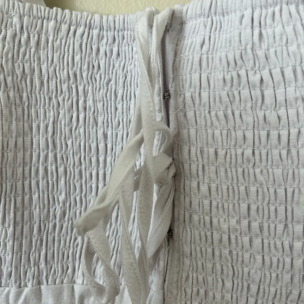 Lulu's White Puff Sleeve Sundress with Square Neck‎ size Medium - Image 7