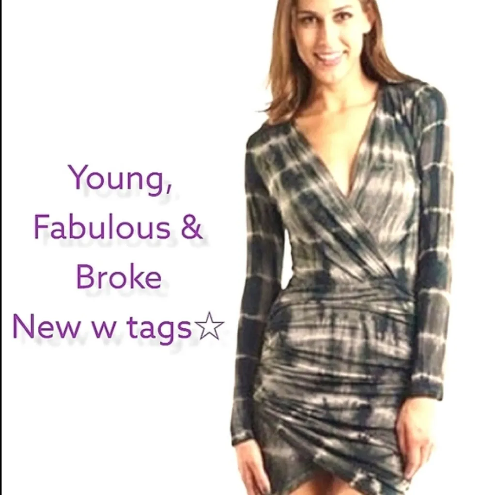 Young, Fabulous & Broke Raine tie - dye collared wrap/shirt dress🎀✨🌴 - Image 3