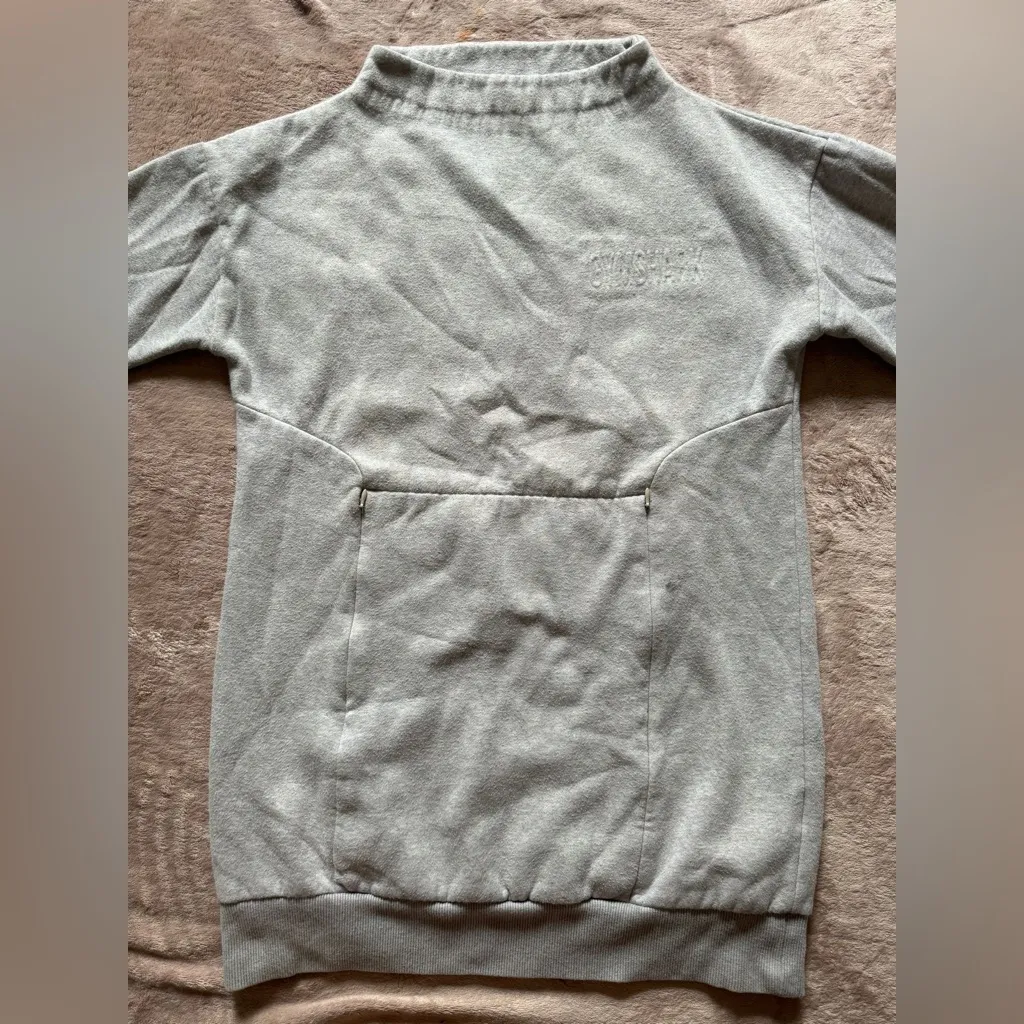 GymShark Women’s Oversized Sweater‎ Pullover Gray Long Sleeve Size Medium - Image 2