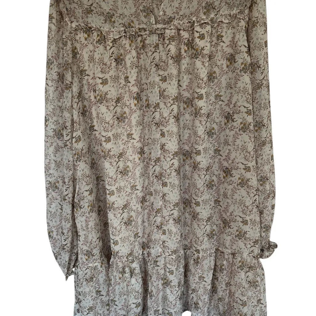 Dress Forum Los Angeles Dress Womens Beige Floral Sheer Lined- - Image 5