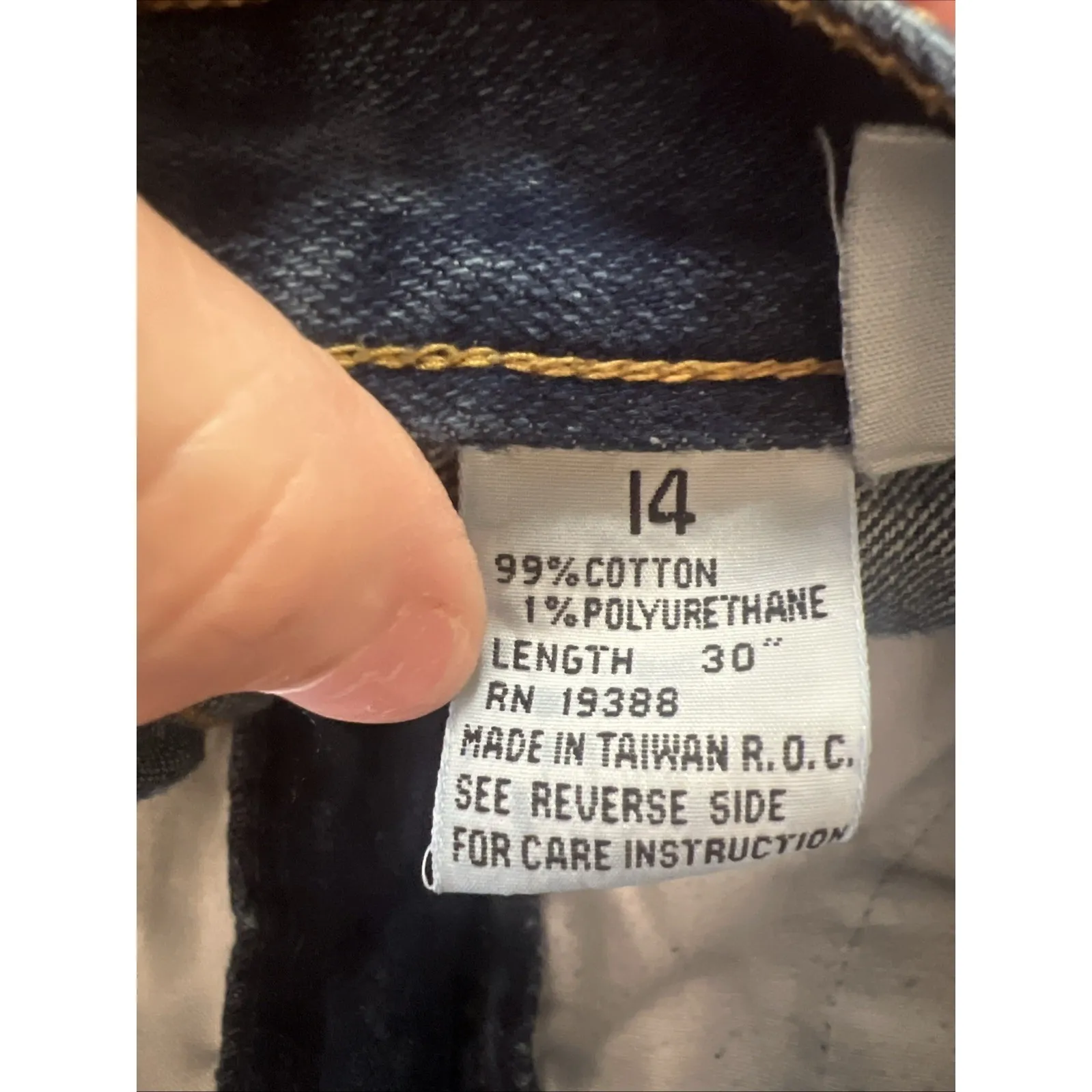 Vintage‎ Brittainia Women's Jeans Mom Jeans Dark Wash Hi Rise No Back Pockets Blue Size 24 - Image 8